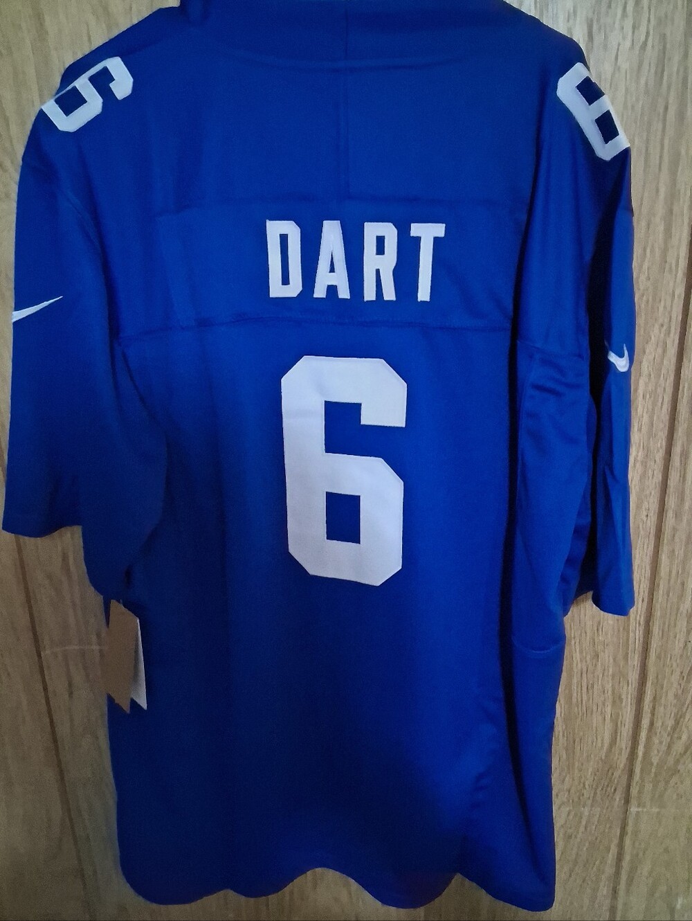 Mystery Sports Card With Jaxson Dart New York Giants Fuse Home Blue XL Jersey